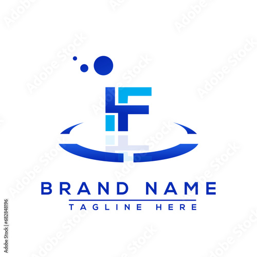 Letter FI blue Professional logo for all kinds of business