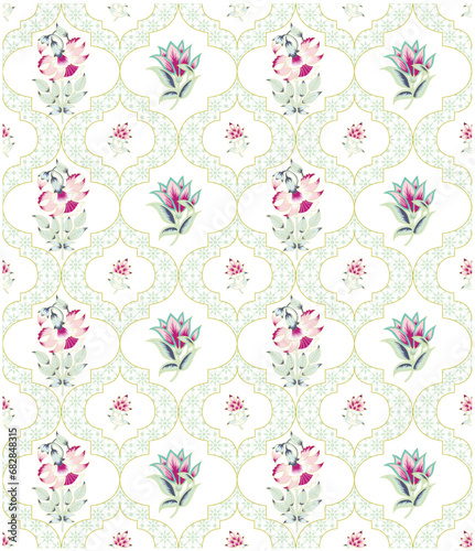 Wallpaper Mural Vintage multi color floral luxury pattern Torontodigital.ca