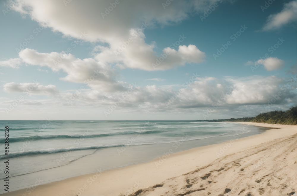 Beach and Clouds Portrait