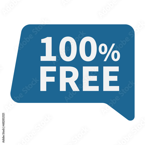 100 Free In Blue Rectangle Shape For Information Advertisement Business Marketing
