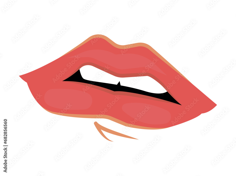 Emotion lips in flat cartoon design. In this work colorful style beautifully complements the striking impact of strong and emotive lips, bringing forth intense feelings. Vector illustration. Emotion lips in flat cartoon design. In this work colorful style beautifully complements the striking impact of strong and emotive lips, bringing forth intense feelings. Vector illustration.