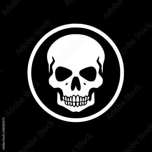 Skull - Minimalist and Flat Logo - Vector illustration