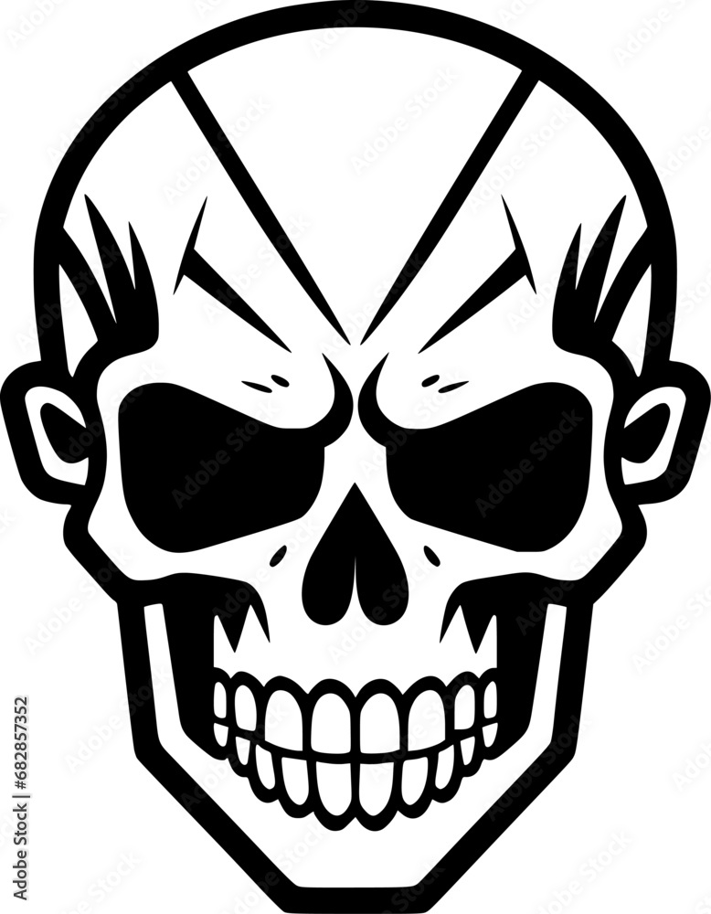 Fototapeta premium Skull - Minimalist and Flat Logo - Vector illustration