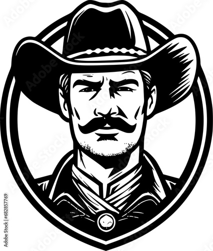 Western - High Quality Vector Logo - Vector illustration ideal for T-shirt graphic