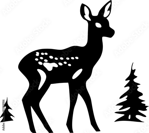Dear | Minimalist and Simple Silhouette - Vector illustration