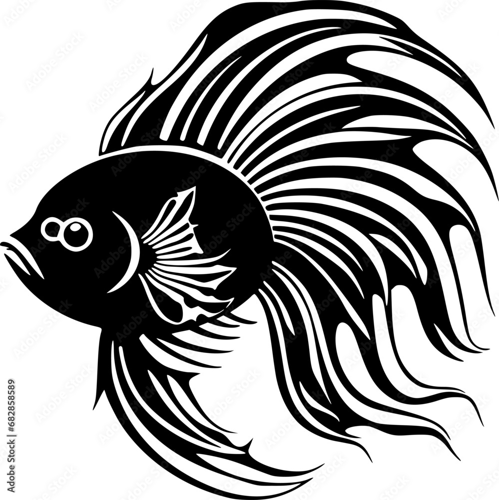 Fish - High Quality Vector Logo - Vector illustration ideal for T-shirt graphic