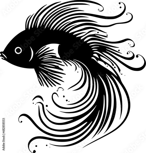 Fish | Black and White Vector illustration
