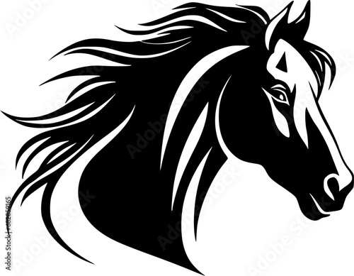 Horse | Minimalist and Simple Silhouette - Vector illustration