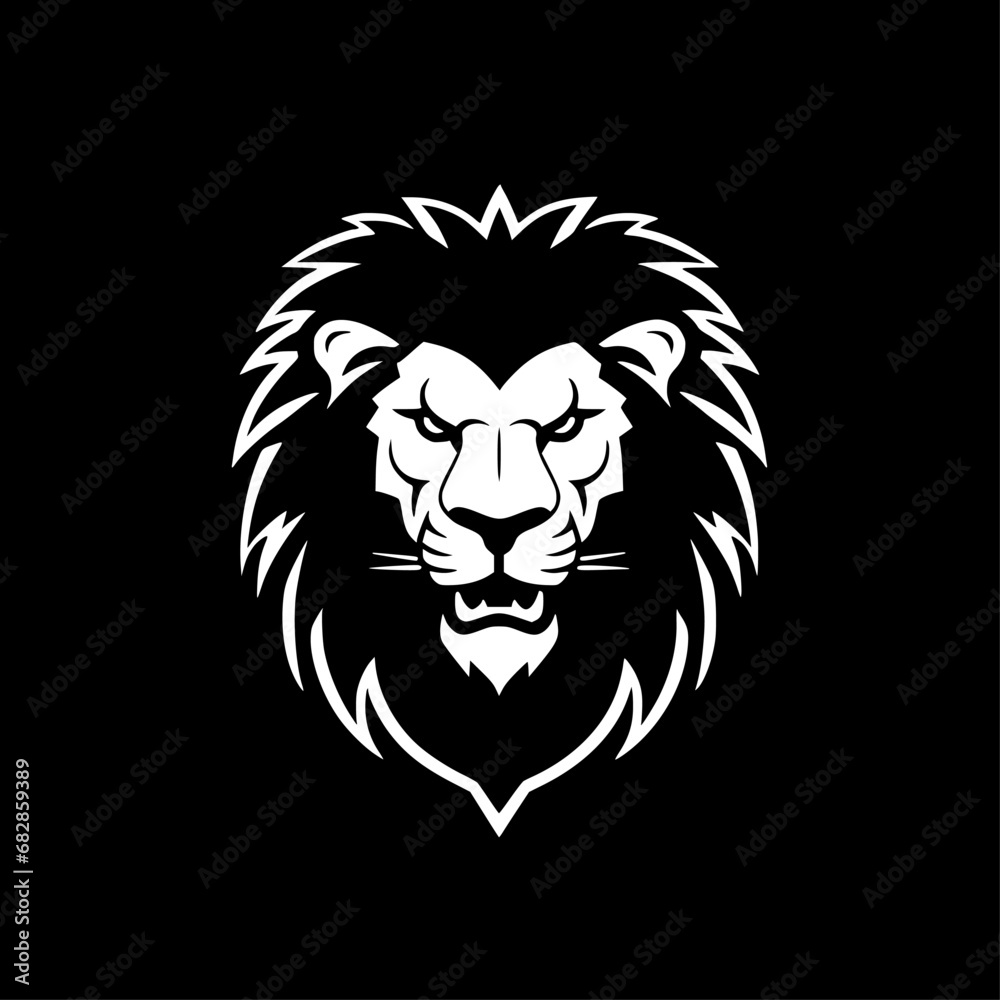 Lion - Minimalist and Flat Logo - Vector illustration