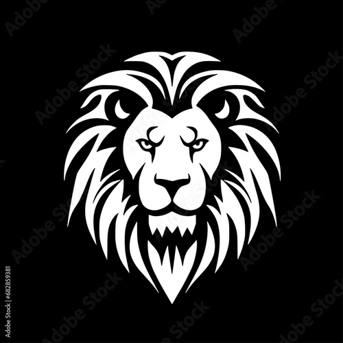 Wallpaper Mural Lion - Black and White Isolated Icon - Vector illustration Torontodigital.ca