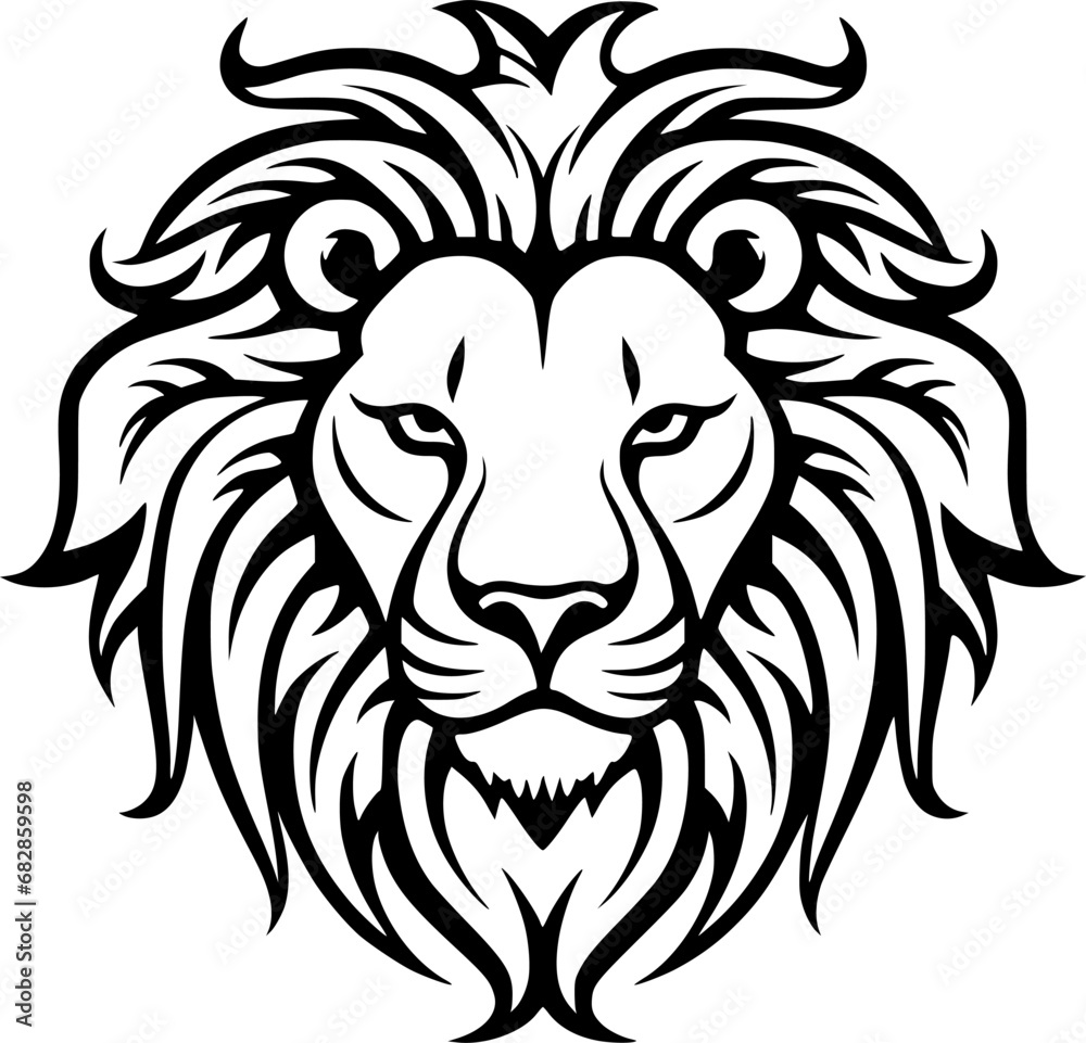 Lion - Minimalist and Flat Logo - Vector illustration Lion - Minimalist and Flat Logo - Vector illustration