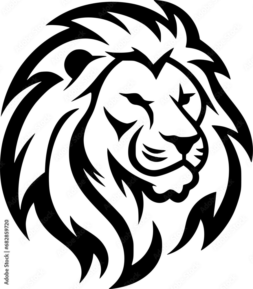 Fototapeta premium Lion | Minimalist and Simple Silhouette - Vector illustration