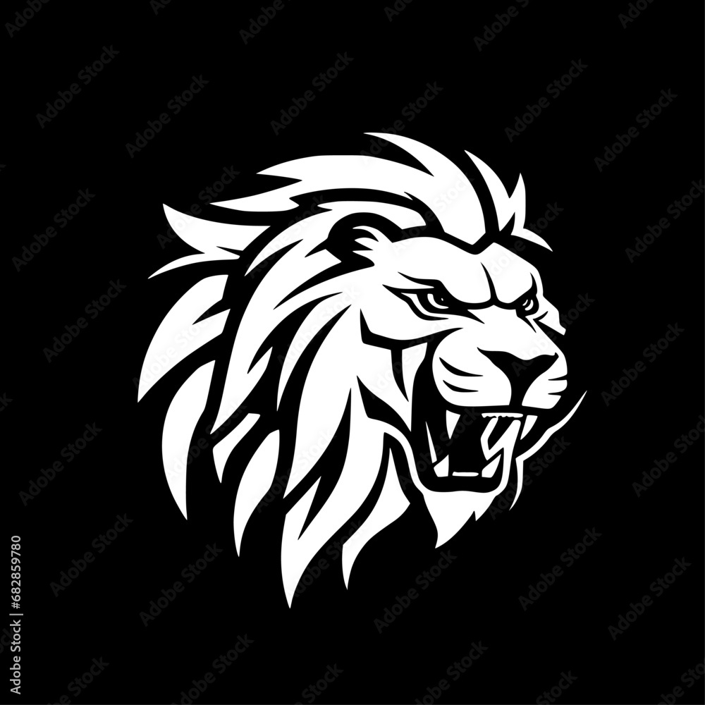 Lion | Minimalist and Simple Silhouette - Vector illustration