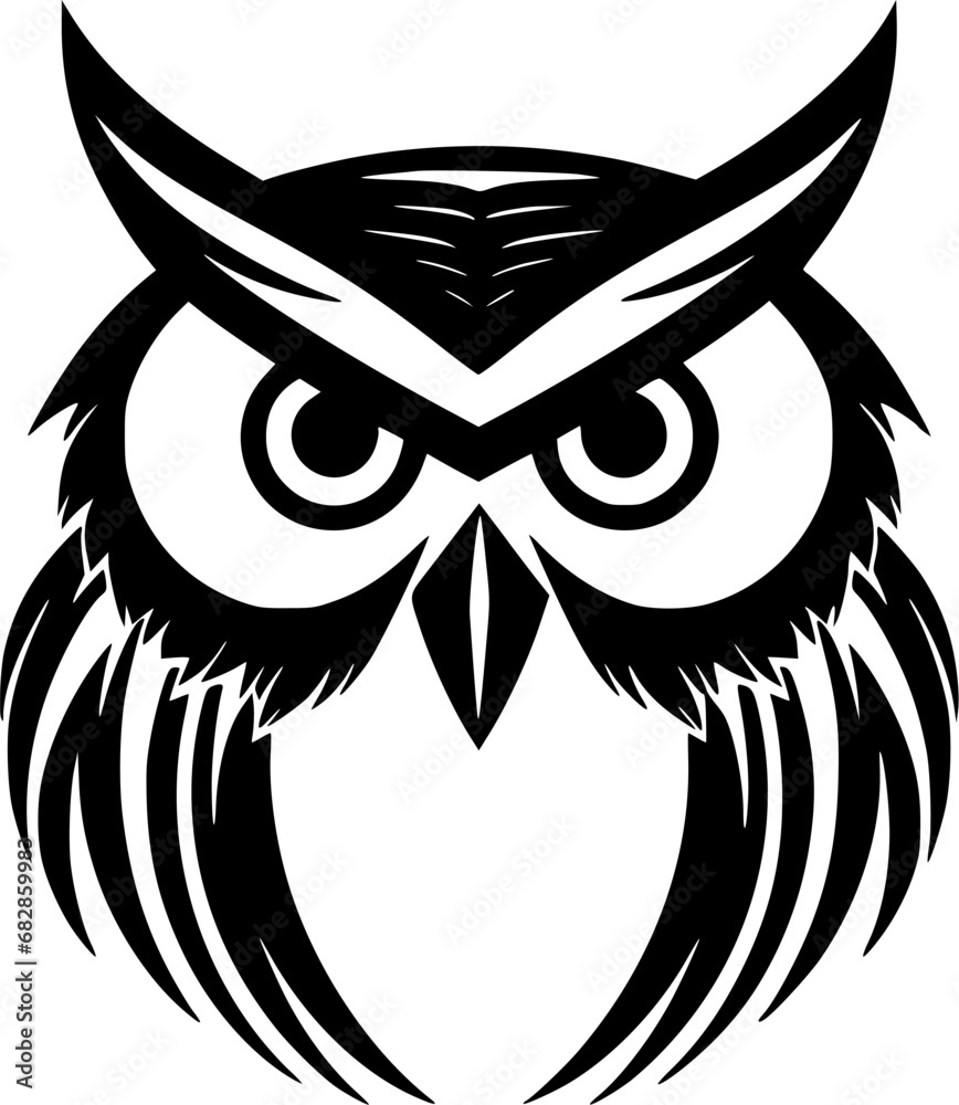 Owl - Minimalist and Flat Logo - Vector illustration Owl - Minimalist and Flat Logo - Vector illustration