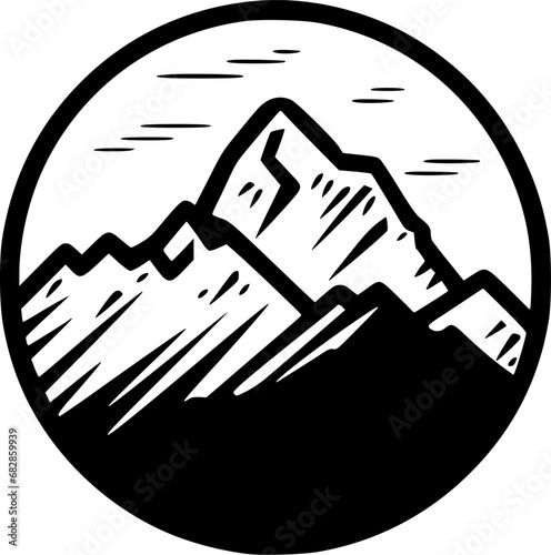 Mountain | Minimalist and Simple Silhouette - Vector illustration