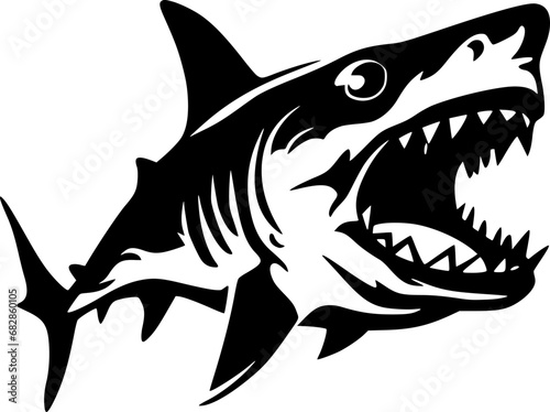 Shark - High Quality Vector Logo - Vector illustration ideal for T-shirt graphic