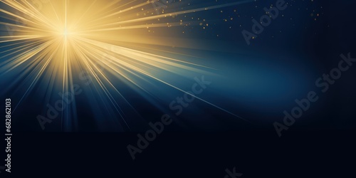 Abstract gold and blue lines background 