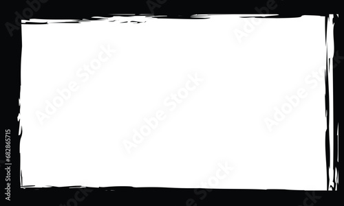 rectangle shape frame vector brush strokes collection, Ink splatters, grungy painted lines, artistic chalk charcoal scribble set bundle on transparent background isolated grunge
