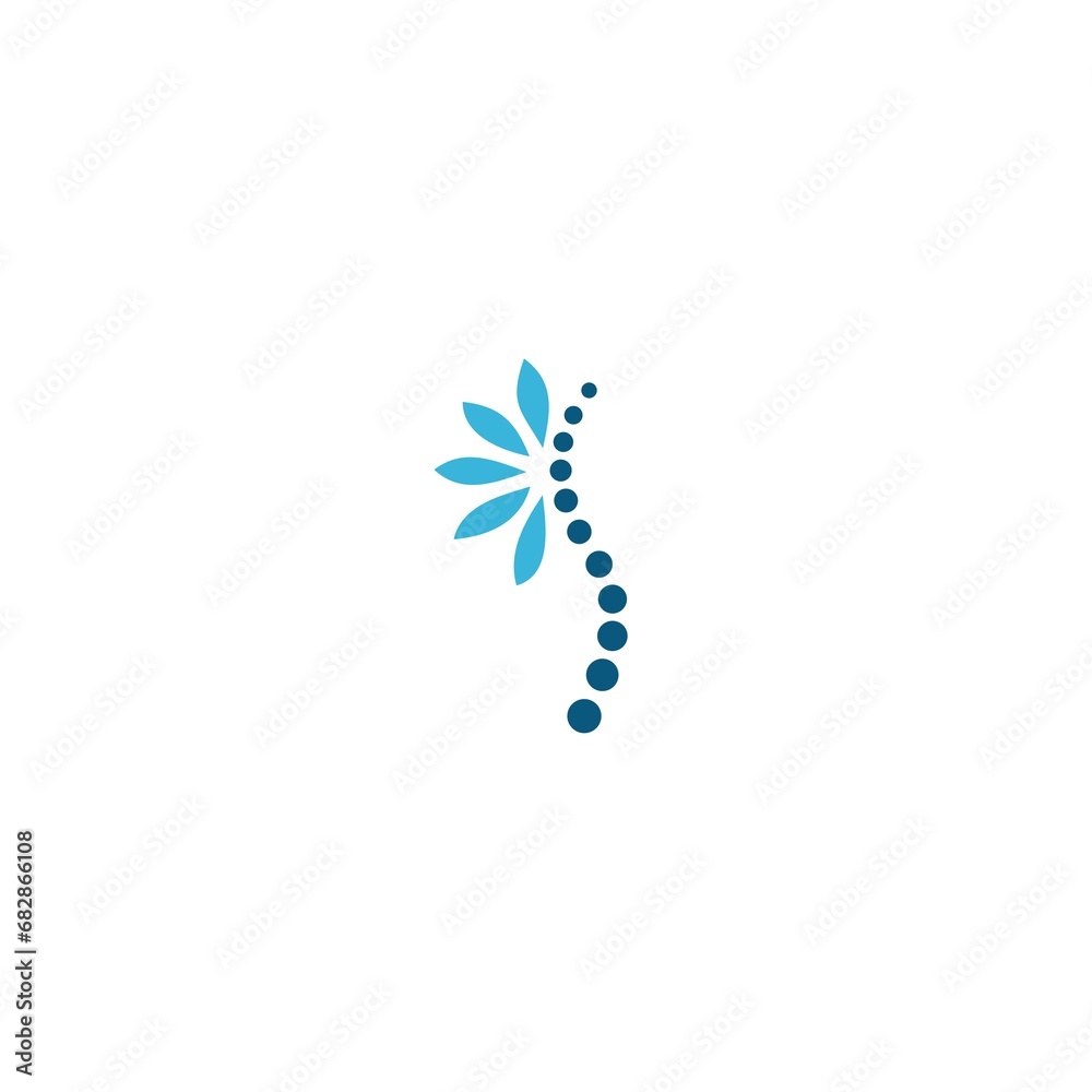 Spine diagnostic logo isolated on white background - obrazy, fototapety, plakaty 