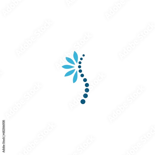 Spine diagnostic logo isolated on white background