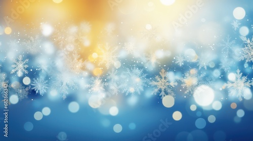 Abstract clear crystal snowflake background copy space  © kimly