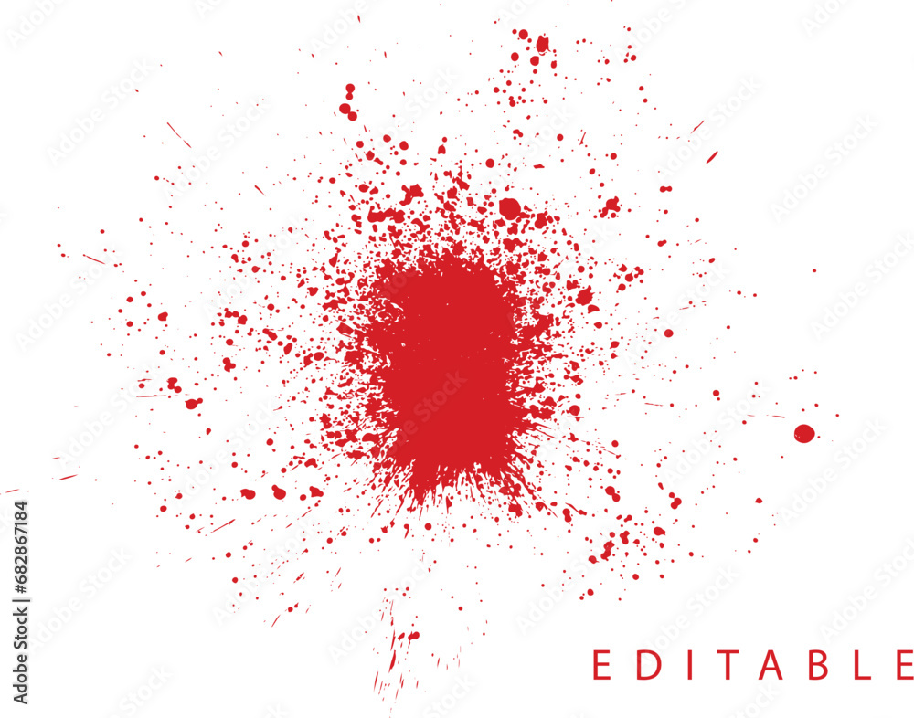 Creative red blood splatter vector