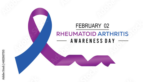 Vector illustration on the theme of Rheumatoid Arthritis Awareness Day observed each year during February.banner, Holiday, poster, card and background design.