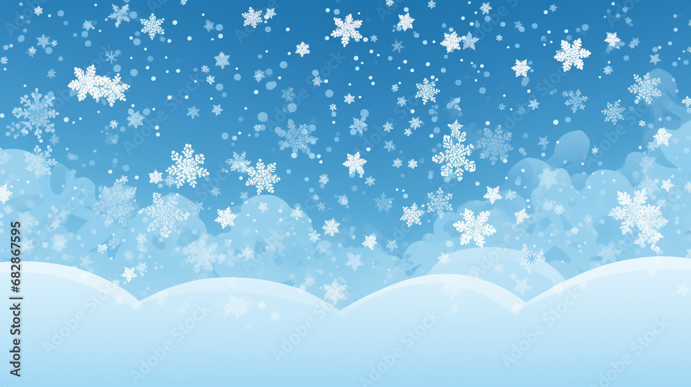 winter snowflakes illustration background design