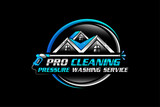 Pressure wash logo, home cleaning logo, house clean logo, pressure power washing logo, washing cleaning services logo design vector illustration template