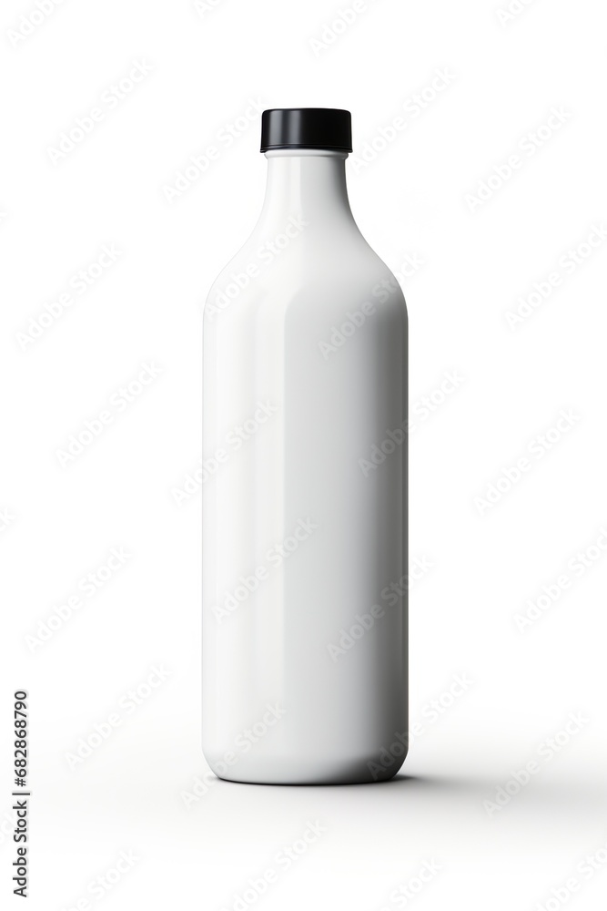 Maqueta de una botella de agua. Generado por IA. Maqueta de una botella de agua. Generado por IA.