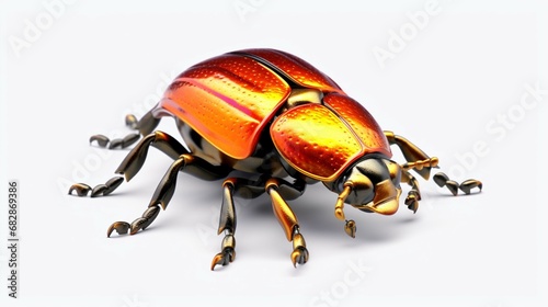 Hercules beatle on white background Ai Generative