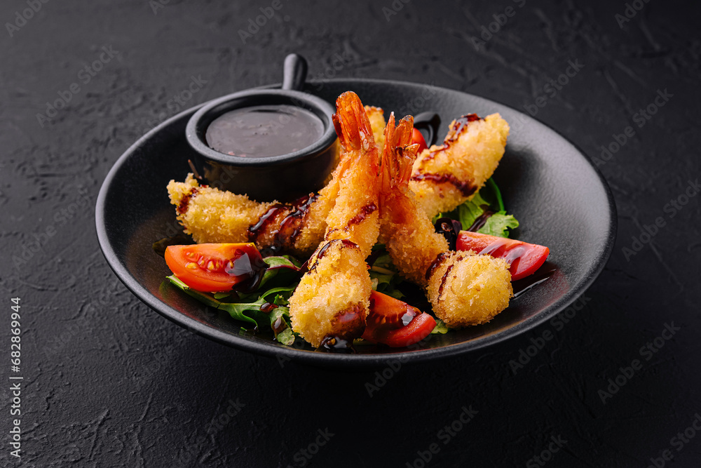 deep fried shrimp with sauce deep fried shrimp with sauce