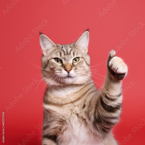 Cat giving thump up 
