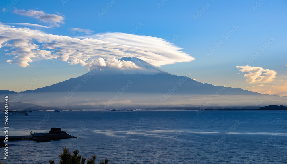 富士山と湖