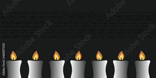 International Holocaust Remembrance Day vector. Star of David . January 27. Important day