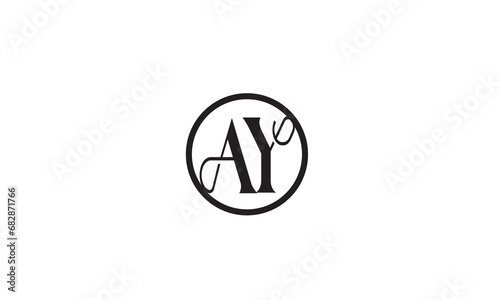 AY YA , A ,Y, Abstract Letters Logo Monogram 