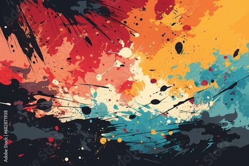 abstract painted background  multicolored  with strokes and splashes as a wallpaper