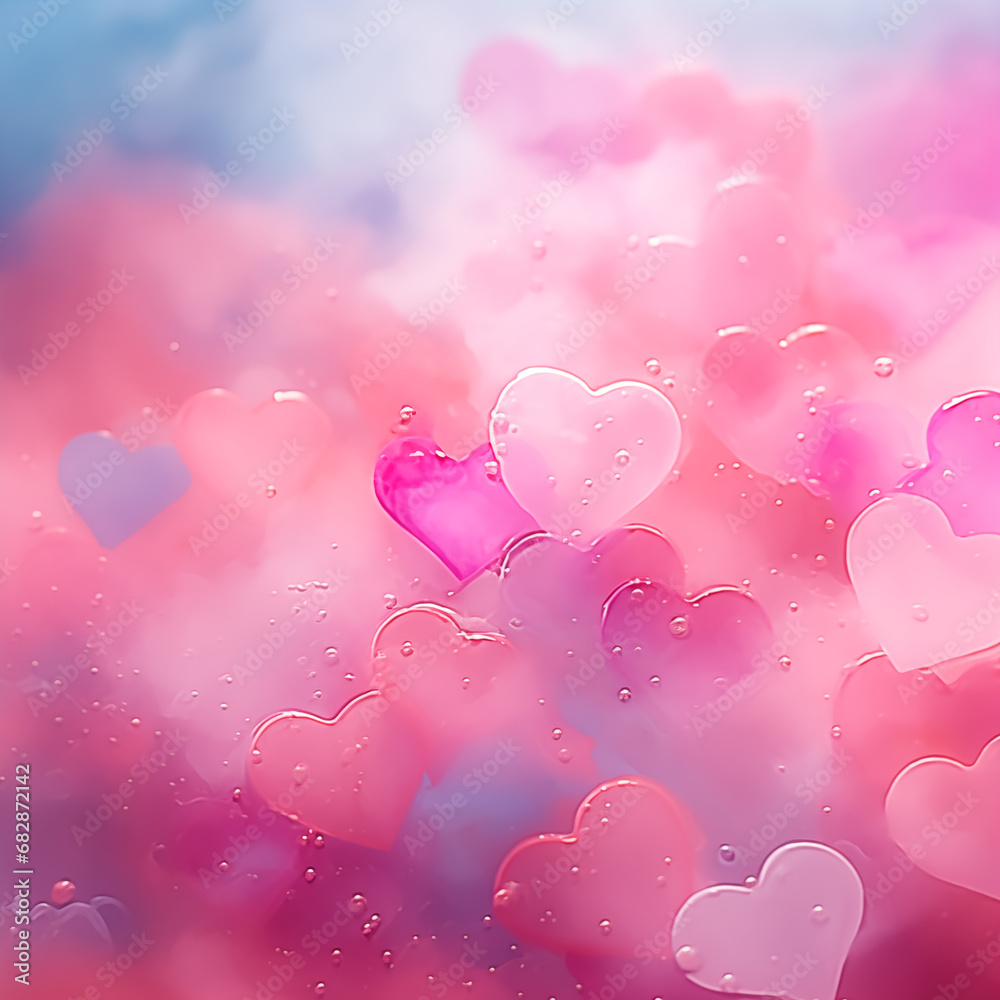 Heart background in pastel colors