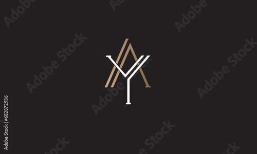 AY YA , A ,Y, Abstract Letters Logo Monogram	