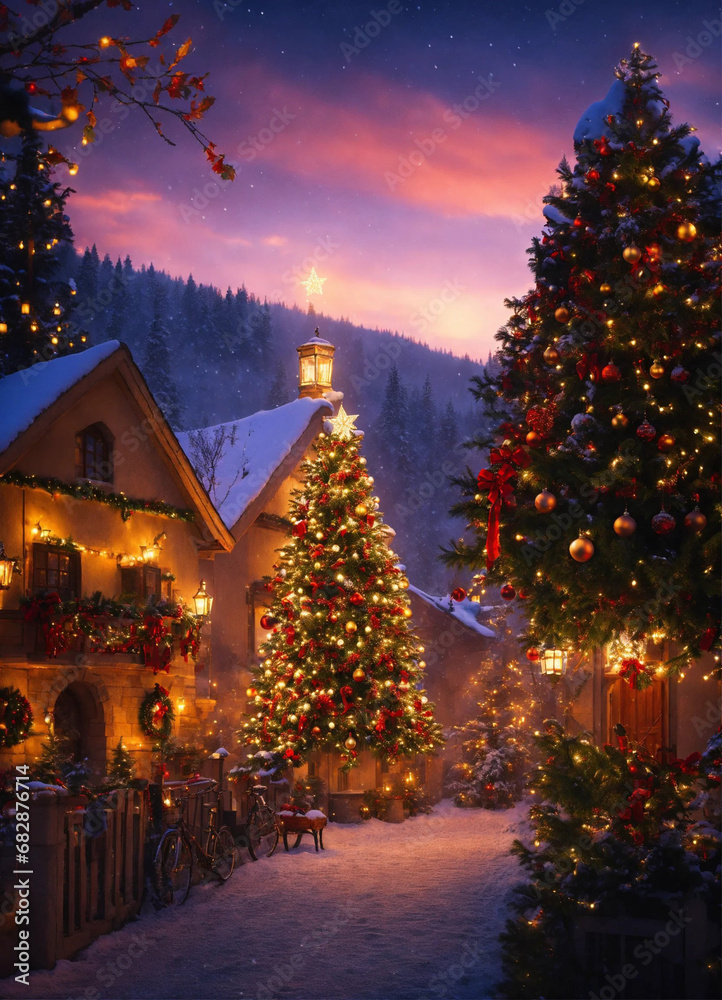 Christmas, fairy-tale night, holiday, Christmas mood