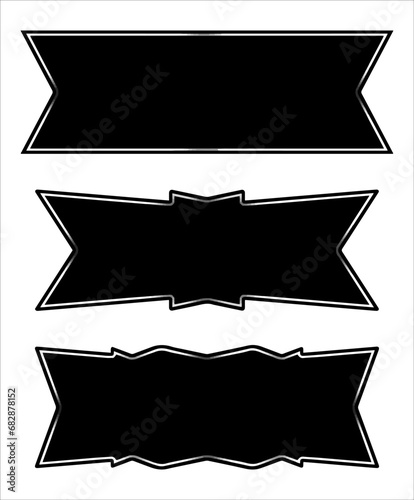 A set of vector tags, labels, stamps on a separate transparent background