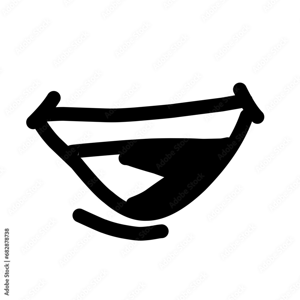 hand draw cartoon mouth hand draw cartoon mouth