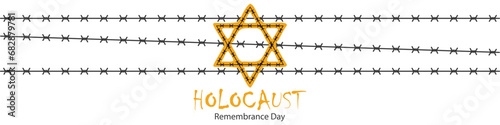 International Holocaust Remembrance Day vector. Star of David . January 27. Important day