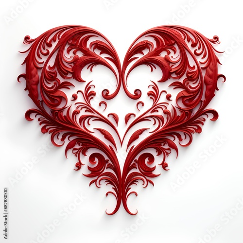 A creative heart design on a white background