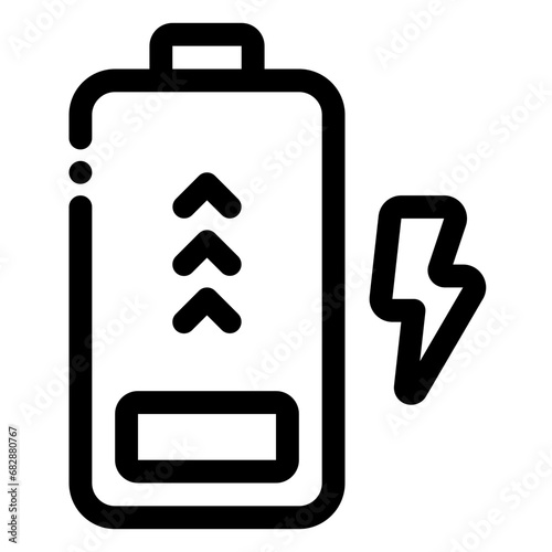 Rechargeable Battery Line Icon