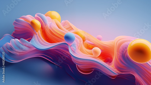 Abstract colorfull 3D pattern illustration photo