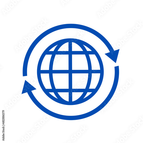 global icon vector with simple design