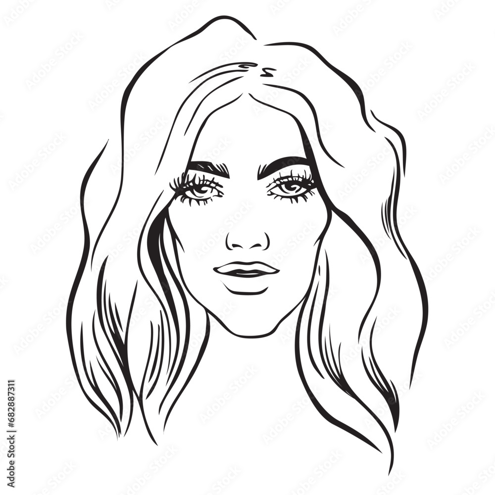Portrait of a beautiful girl for a fashion magazine illustrations. Portrait of a beautiful girl for a fashion magazine illustrations.