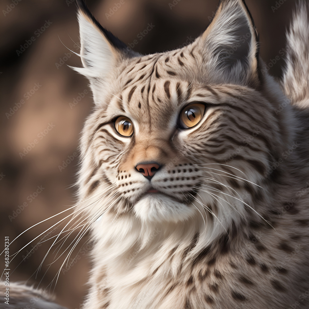 Fototapeta premium close up portrait of a lynx