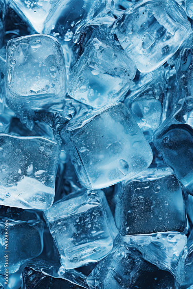 Ice cubes texture pattern background 